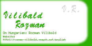 vilibald rozman business card